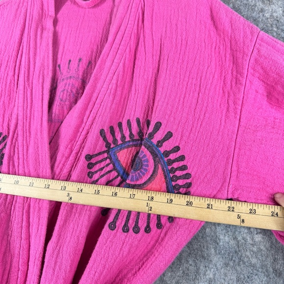 Pink Evil Eye Patterned Robe - Picture 6 of 9